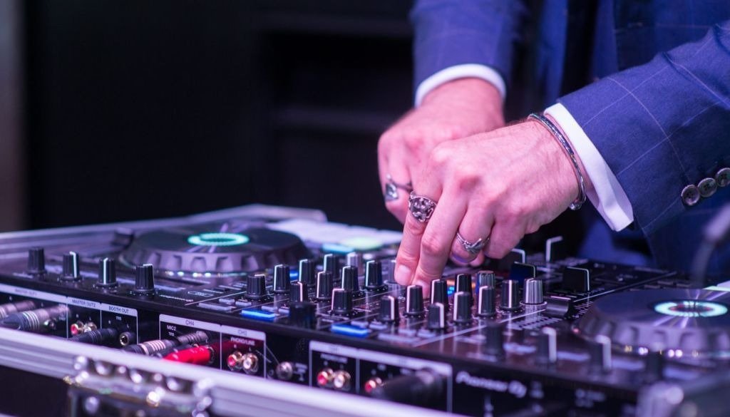Wedding DJ Close Up Whilst Using Turntables