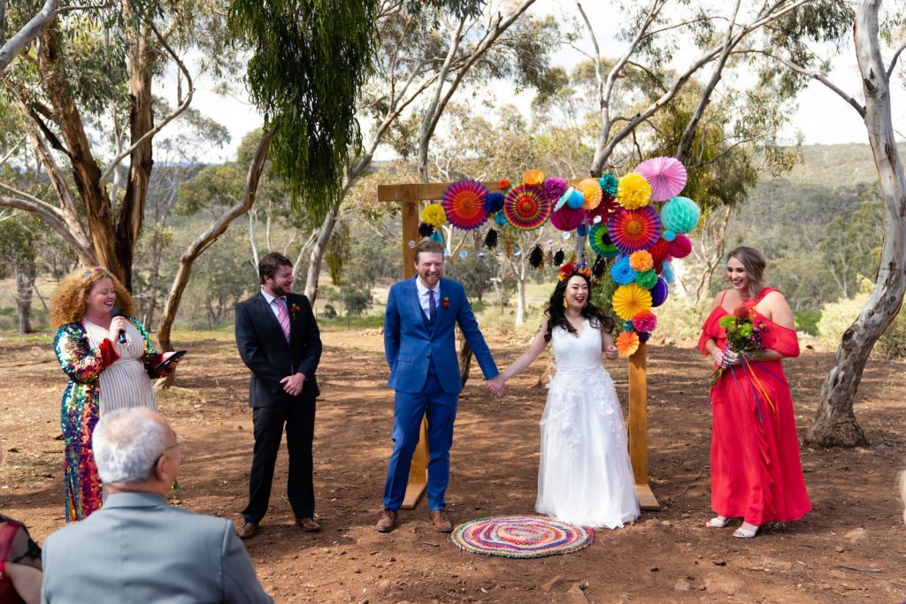 Precious Celebrations Melbourne Wedding Celebrant At Colourful Wedding