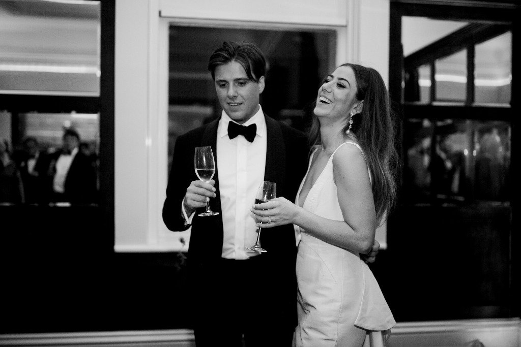 Groom Hugh And Bride Kahli At Their Melbourne Wedding Reception