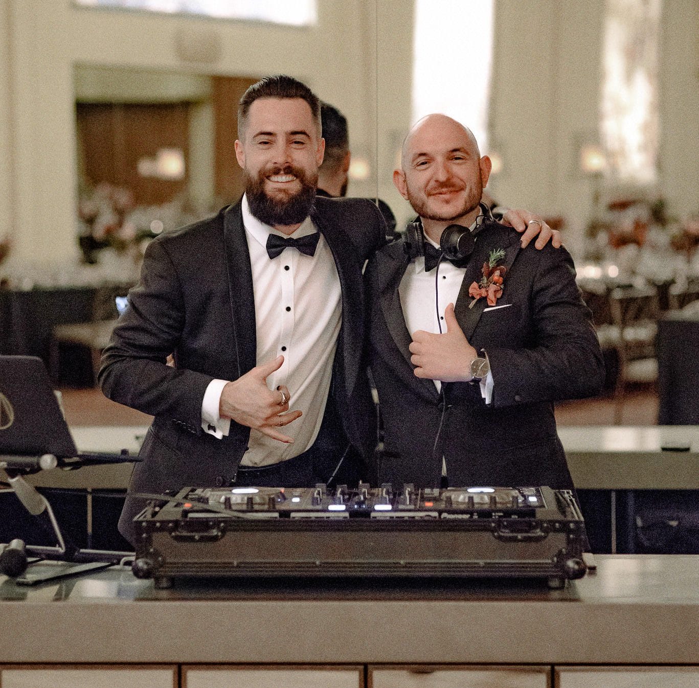 DJ Eddy Mac With A Client At One Of His Weddings