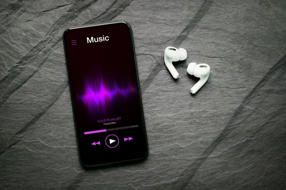 Phone Streaming Music With AirPods