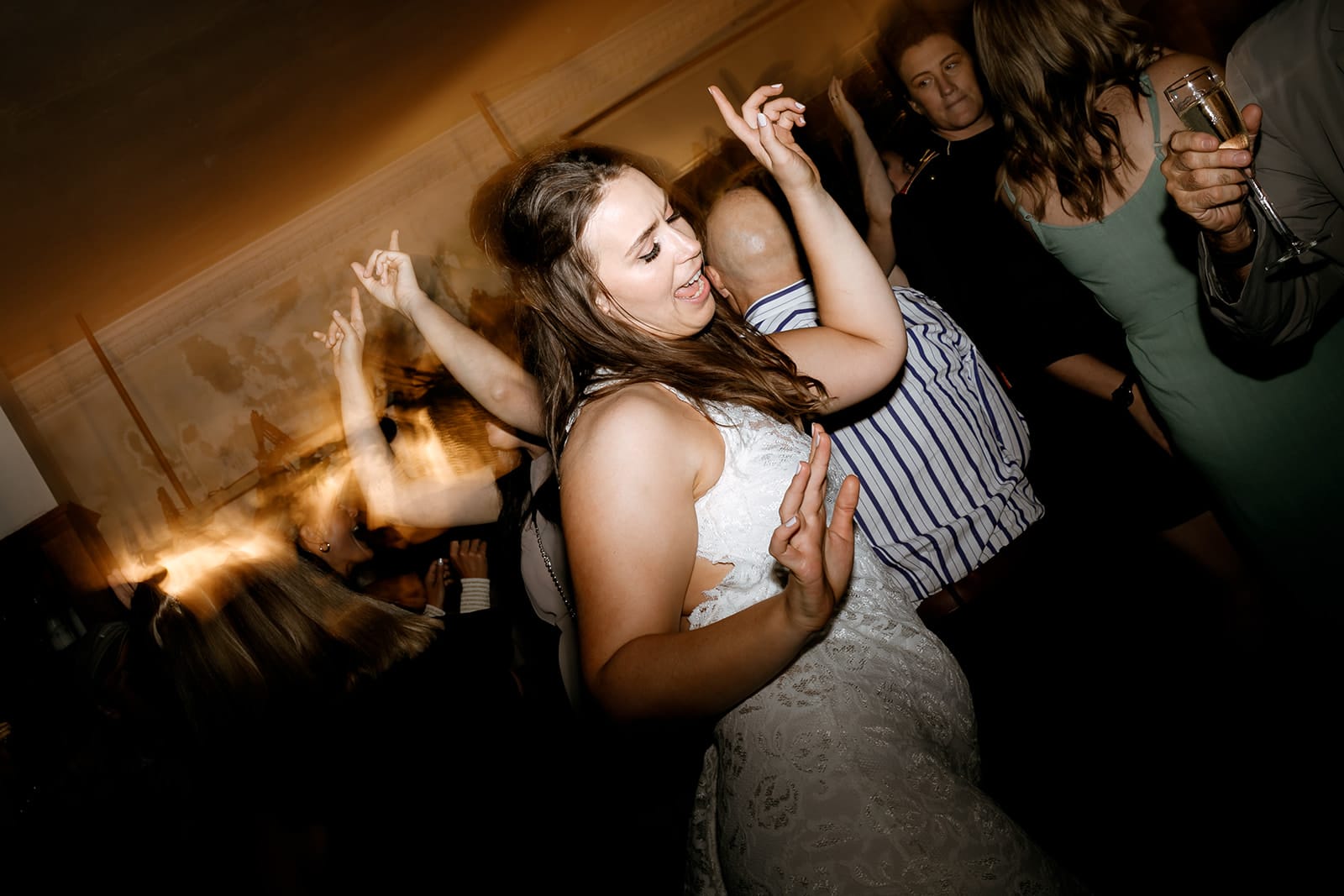 Bride Georgia on Wedding Dance Floor Thornbury Photographed By Nikki McCrone