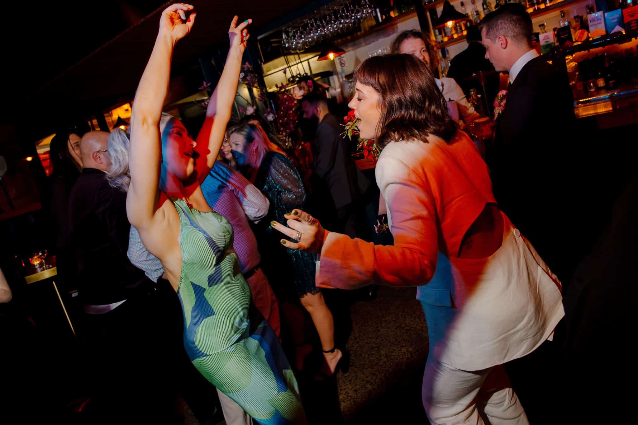 Bride and Guests on Dance Floor at Rupert Micro Wedding Photographed by Briars Atlas