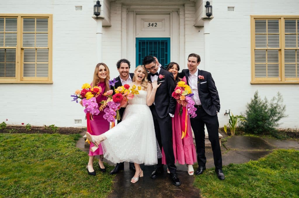 Colourful Couple And Wedding Party Photographed by Alex Motta