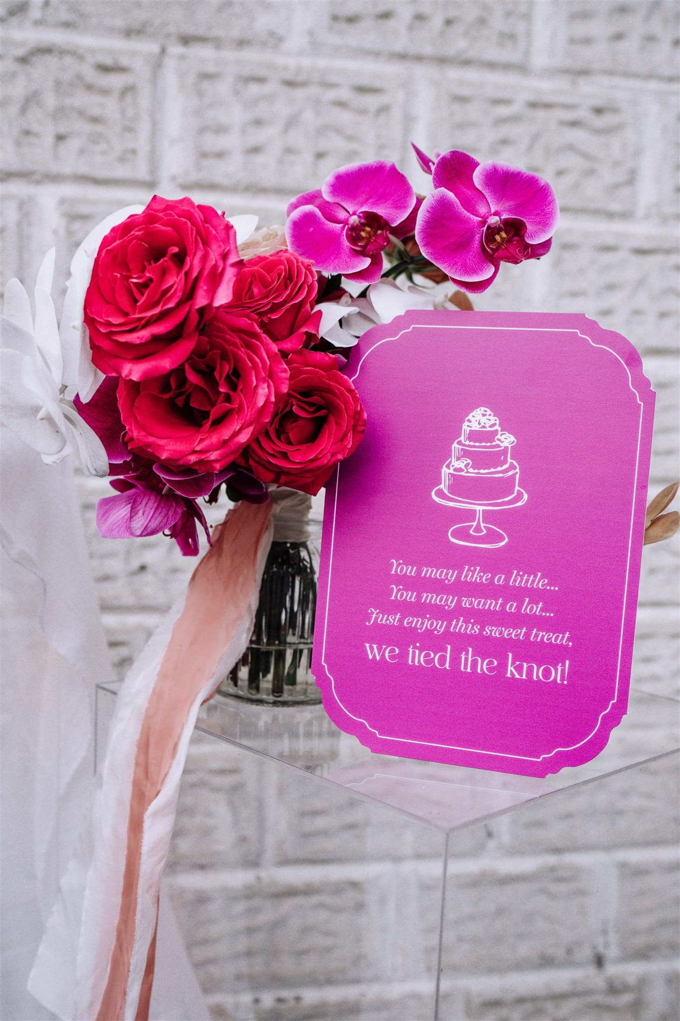 Fun Magenta Wedding Signage By The Event Wanderer Co